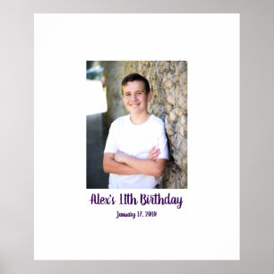 elfter Geburtstag 11. Party-Vortrag 11 Poster