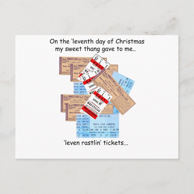 Elftes TagesRedneck-Weihnachten Feiertagspostkarte (Vorderseite)