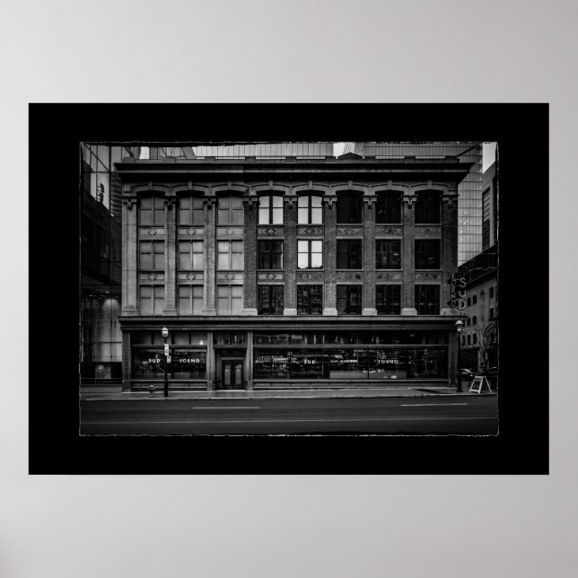 Elgin-Gebäude Nr. 3 mit Grenze Poster (Vorne)