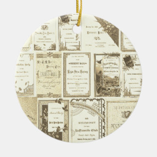 Elgin Illinois 1880er Sepia-Club-Einladungen Party Keramikornament