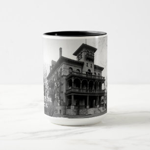 Elgin Illinois 1890er Jahre Sherman Hospital Gebäu Tasse