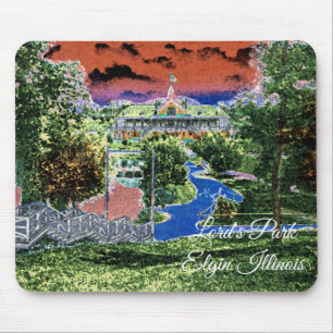ELGIN ILLINOIS LORDS PARK PAVILION 1920ER KUNSTVIE MOUSEPAD