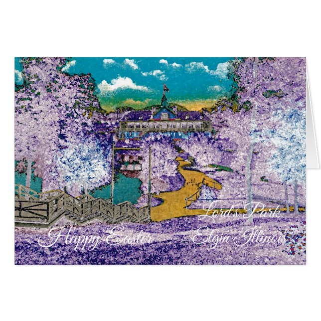 ELGIN ILLINOIS LORDS PARK PAVILION 1920S Oster (Vorderseite (Horizontal))