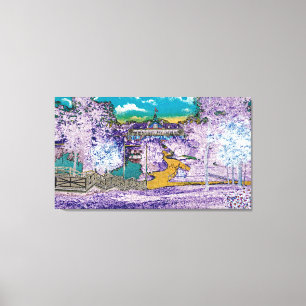 ELGIN ILLINOIS LORDS PARK PAVILION 1920S Oster Leinwanddruck