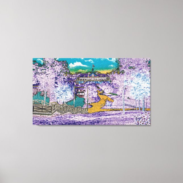 ELGIN ILLINOIS LORDS PARK PAVILION 1920S Oster Leinwanddruck (Vorderseite)