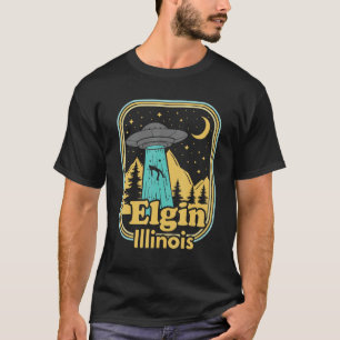 Elgin Illinois Ufo Alien Hunter 80er Staatsstolz T-Shirt