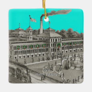 Elgin Watch Factory Elgin Illinois 1871 Keramikornament