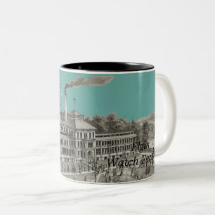 Elgin Watch Factory Elgin Illinois 1871 Zweifarbige Tasse