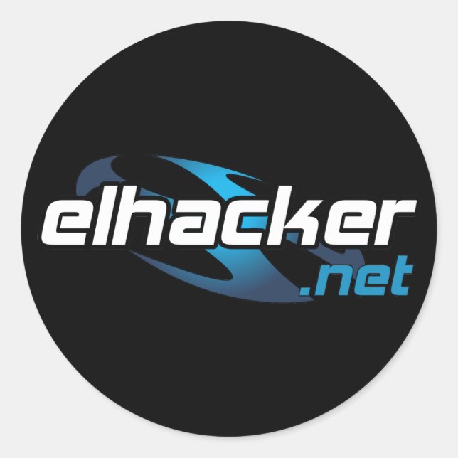 elhacker.net black runder aufkleber (Vorderseite)