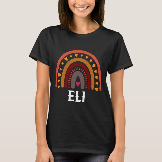 Eli Colorful Rainbow men Kindernamenidee T-Shirt (Vorderseite)