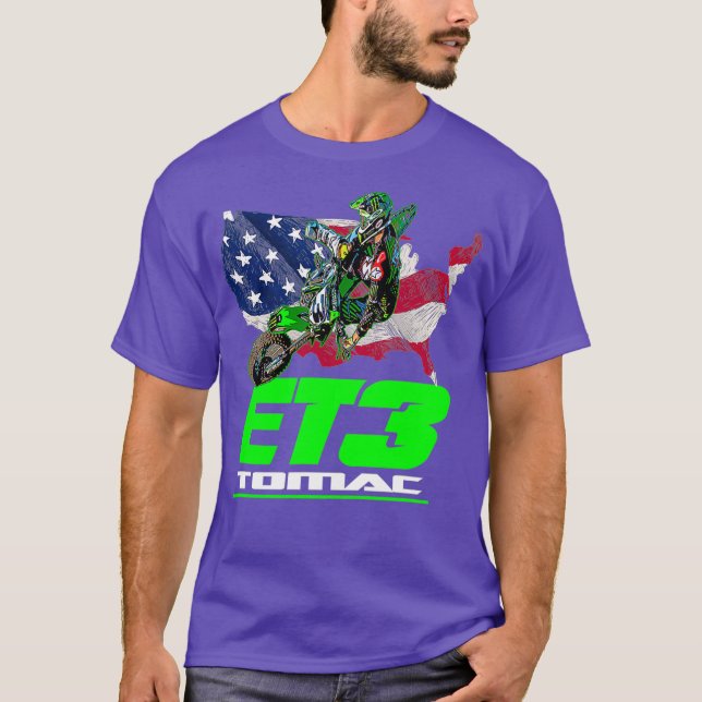 ELI ET3 TOMAC USA FLAG 450SX MOTOCROSS ET1 T-Shirt (Vorderseite)