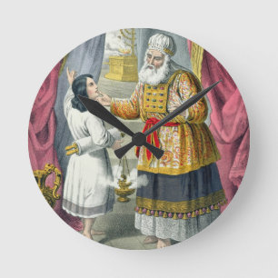 Eli fragte Samuel nach der Vision Runde Wanduhr