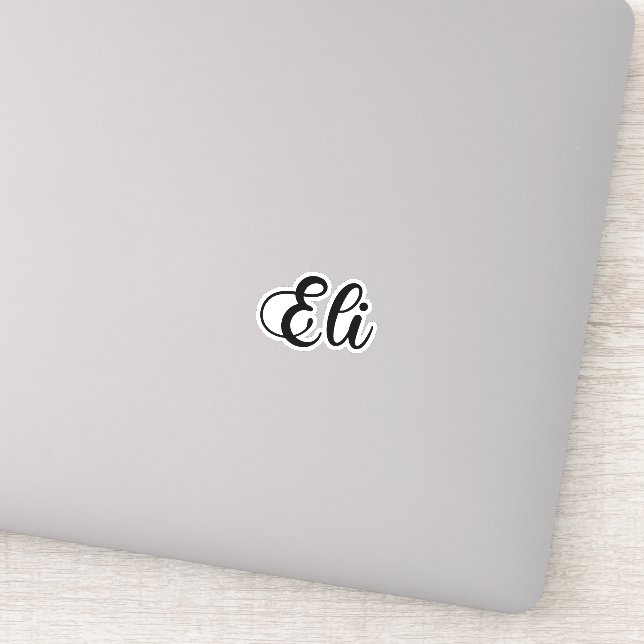 Eli Name - Handgeschriebene Kalligrafie Aufkleber (Detail)