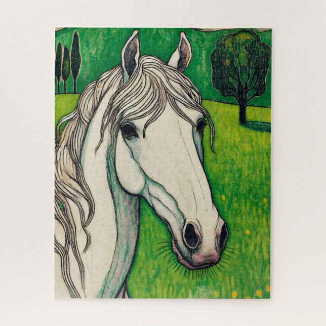 Eli the White Horse 500 Piece Puzzle (Vertikal)