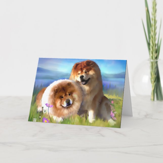 ELI UND MAIYA heARTdog Chow-Chow Karte (Vorderseite)