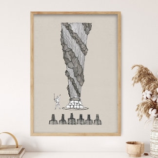Elia auf dem Karmel, Feuer vom Himmel, Wandkunst, Poster