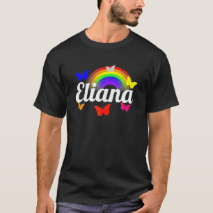 Eliana Name Einführung Kidcore Rainbow Hello Kin T-Shirt