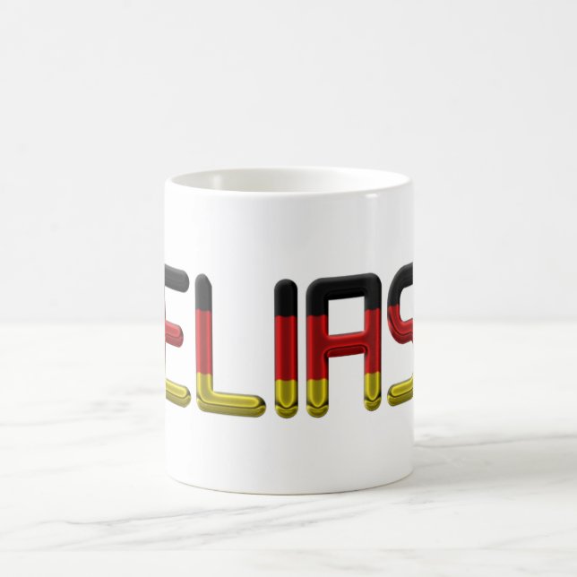 Elias German Flag Name Germany Typografy Kaffeetasse (Mittel)