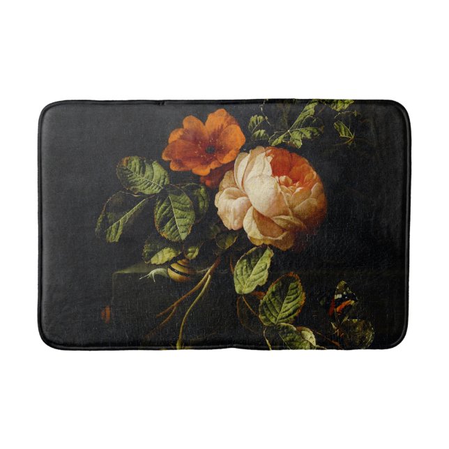 Elias van den Broeck, Stillleben mit Rose Badematte (Vorderseite)
