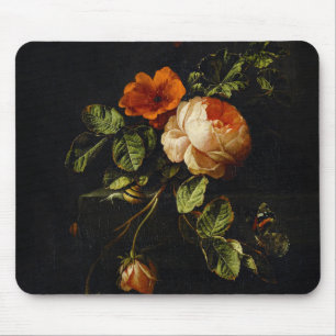 Elias van den Broeck, Stillleben mit Rose Mousepad