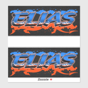 Elias Vorname Name Graffiti Aufkleber Sticker