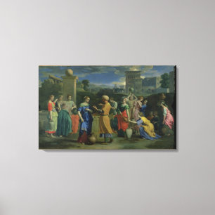 Eliezer und Rebecca am Brunnen, 1648 (Öl auf Canv Leinwanddruck