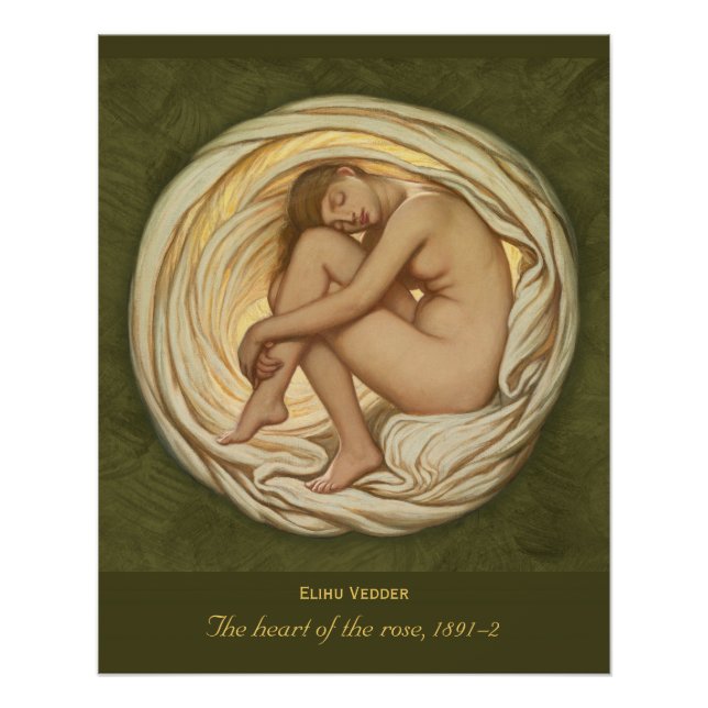 Elihu Vedder Herz der Rose 1891-2 Poster (Vorderseite)