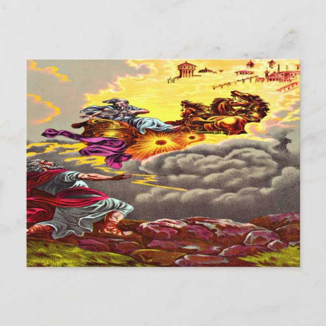 Elijah Ascends to Heaven Postkarte (Vorderseite)