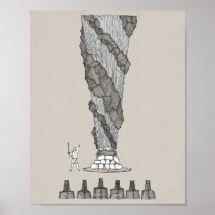 Elijah auf dem Berg Carmel - Feuer vom Himmel Poster