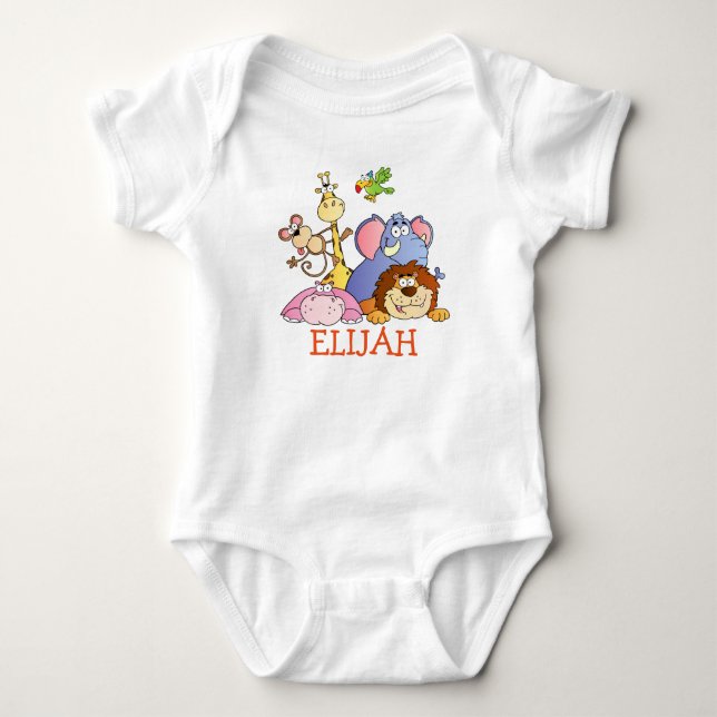 ELIJAH Baby Name Kleidungsstück Strampler (Vorderseite)