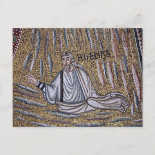 Elijah Byzantine Mosaik-Orthodoxe Icon Postkarte
