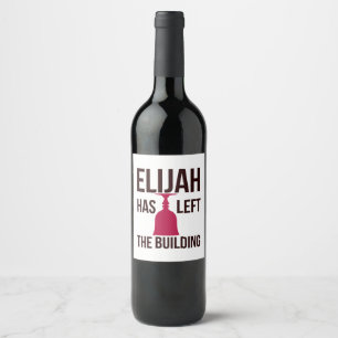 Elijah hat das Gebäude Links. Passover Seed Weinetikett