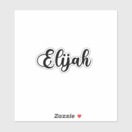 Elijah Name - Handgeschriebene Kalligrafie Aufkleber