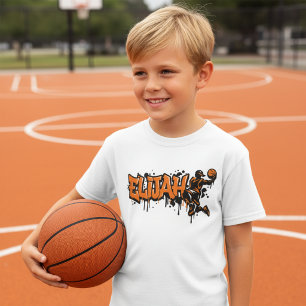 Elijah Personalisiertes Basketball-Graffiti T-Shirt