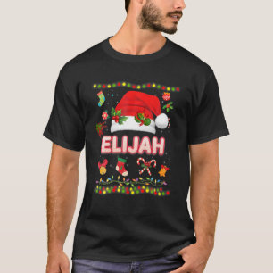 Elijah Santa Claus Hat Familie frohe Weihnachten W T-Shirt
