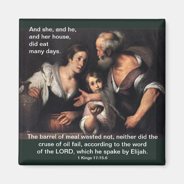 Elijah und die Witwe von Zarephath - Magnet (Vorne)