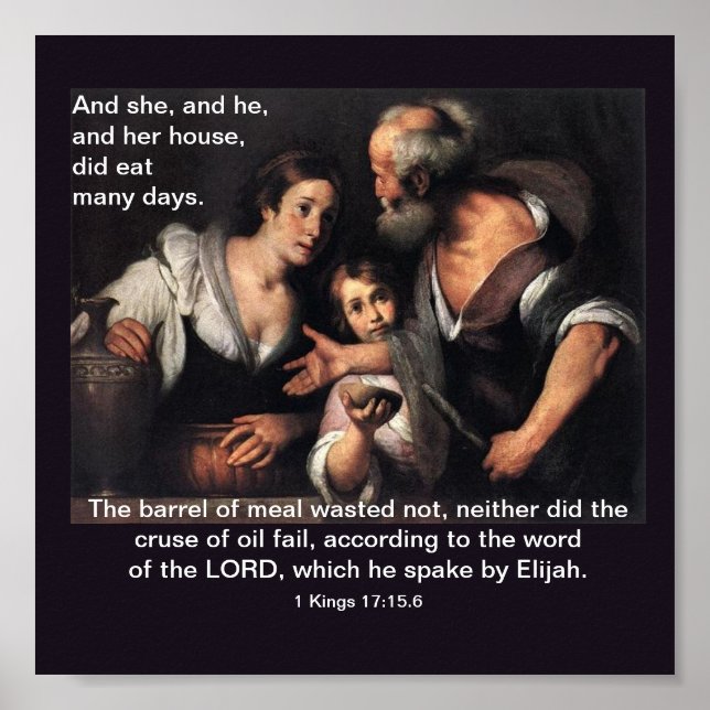 Elijah und die Witwe von Zarephath - Poster (Vorne)