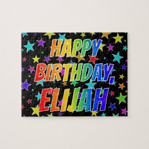 "ELIJAH" Vorname, Spaß "GLÜCKLICHER BIRTHTAG" Puzzle