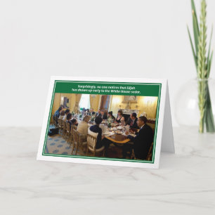 Elijah White House Passover Seder Card Karte