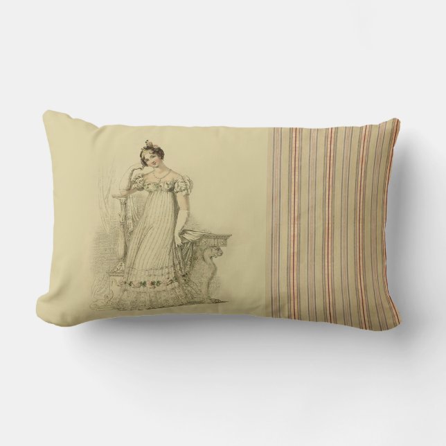 Elinor, Jane Austen inspiriert, Regency-Stil, Crem Lendenkissen (Vorderseite)