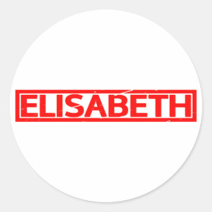 Elisabeth Briefmarke Runder Aufkleber