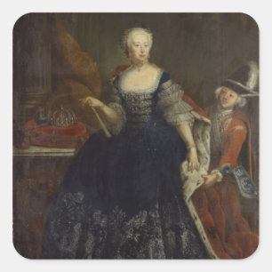 Elisabeth Christine von Braunschweig als Königin Quadratischer Aufkleber