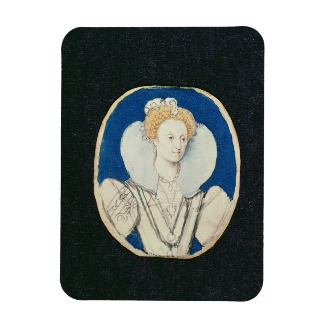 Elisabeth I., Miniaturportrait, (unfertig) Magnet (Vertikal)