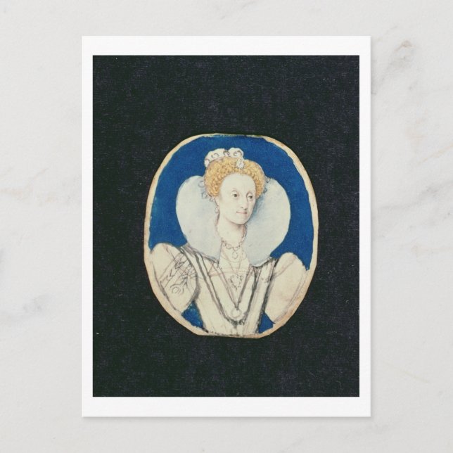 Elisabeth I., Miniaturportrait, (unfertig) Postkarte (Vorderseite)