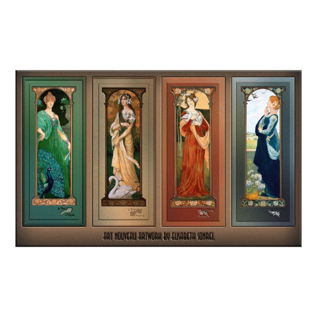 Élisabeth Sonrel Art Nouveau Maiden Bird Series Fotodruck (Vorne)
