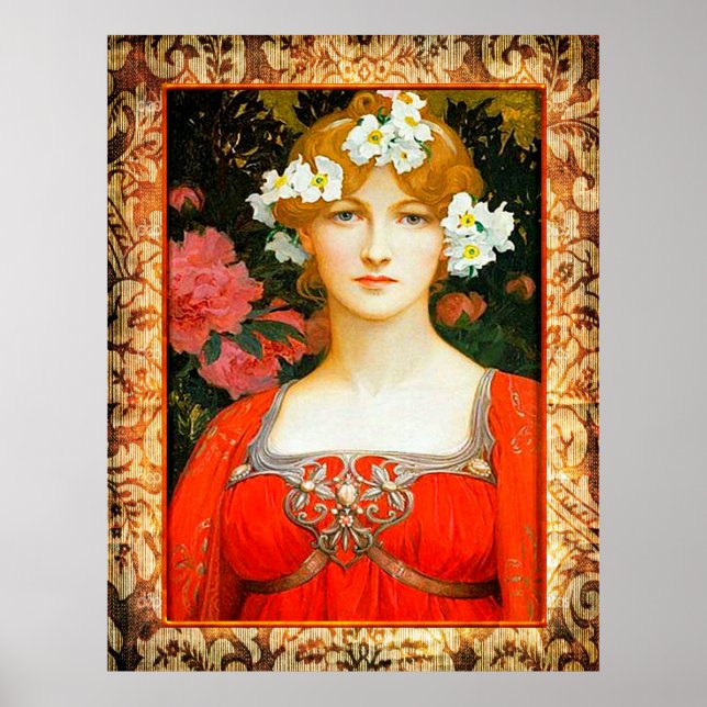 Elisabeth Sonrel Malerei eines Maiden. Poster (Vorne)