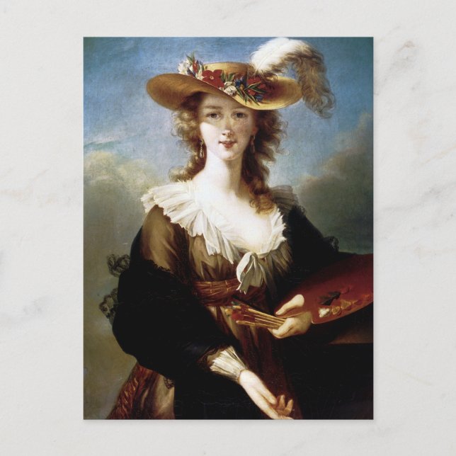 Elisabeth Vigee-Lebrun Selbstportrait Postkarte (Vorderseite)