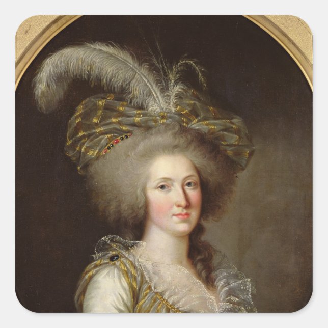 Elisabeth von Frankreich Quadratischer Aufkleber (Vorderseite)