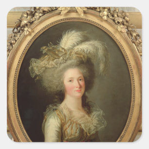 Elisabeth von Frankreich rief Madame Elisabeth an Quadratischer Aufkleber
