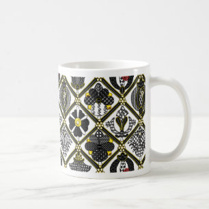 Elisabethanische Blackwork Fliese Tasse